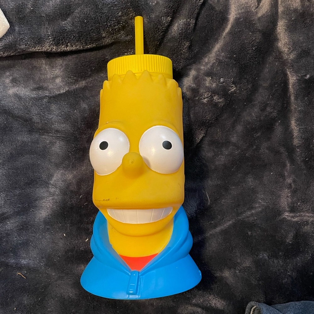 Bart Simpson Tall Travel Bottle with Straw